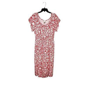 Universal Thread Floral Midi Dress Sz XXL Cutout back Cottagecore Boho Peasant
